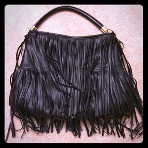 Black fringe purse