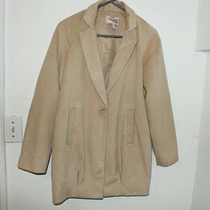 Beige/Camel Oversize Cocoon Peacoat