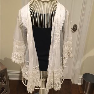 Cream colored crotched kimono