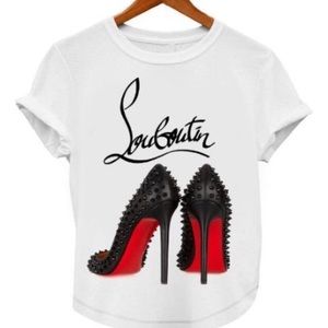 1 LEFT! Christian Louboutin Spike Heels T-shirt