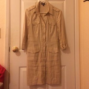bebe button down dress.
