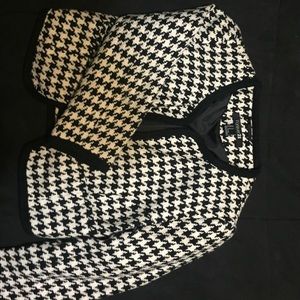 White and black mini blazer