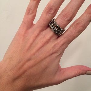 Judith Jack Trio of Marcasite Stacking Rings