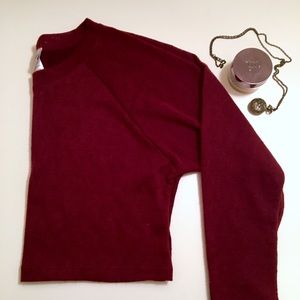 Burgundy Sheer Cropped Top