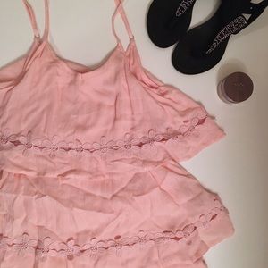 Pink layered dress