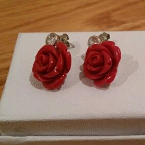 Rose earrings