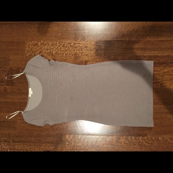 Brown/Beige bodycon dress with ripple effect