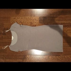 Brown/Beige bodycon dress with ripple effect