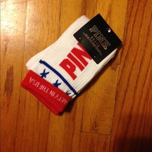 VS PINK Fourth of July Socks