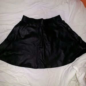 Faux leather skirt