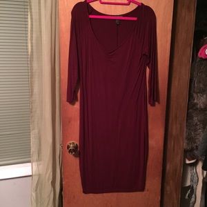 Forever 21 burgundy bodycon dress