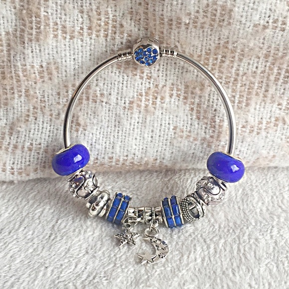 NEW PANDORA LOOK STARRY NIGHT THEME CHARM BRACELET - Picture 4 of 4