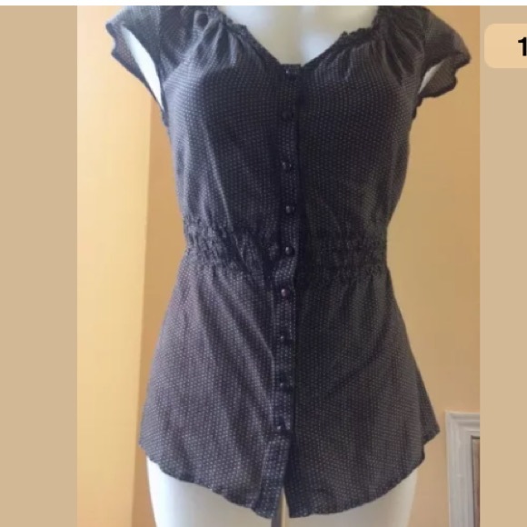 Merona Brown Button Down Blouse