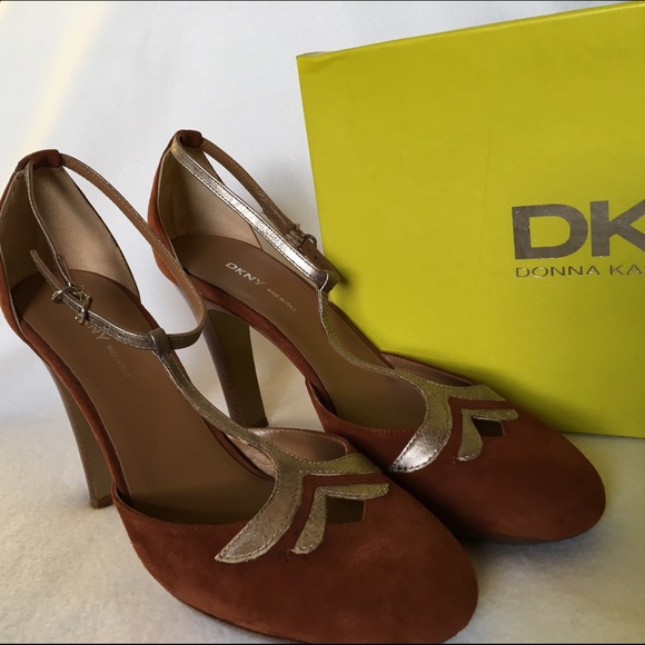 🎉HOST PICK!🎉 🌱 DKNY Leather Pumps in Cognac 8.5 - Picture 2 of 4