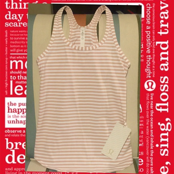 lululemon athletica Tops - LuLuLemon Studio Racerback Tank White/Tan