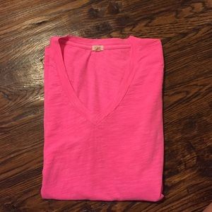 Jcrew hot pink vneck
