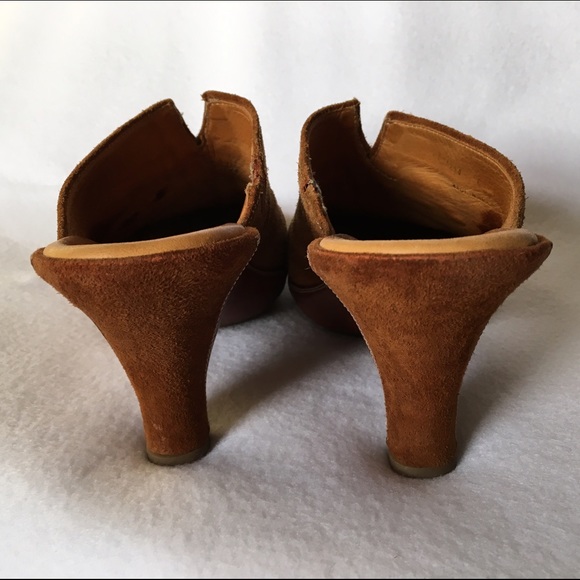 🦋COLE HAAN Vintage Suede Leather Mules Clogs Sz 8 - Picture 4 of 4