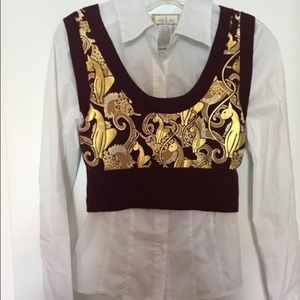 Babyphat button down shirt+vest