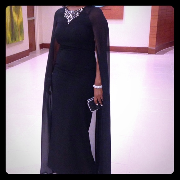 Black long very sexy classy occasional dress