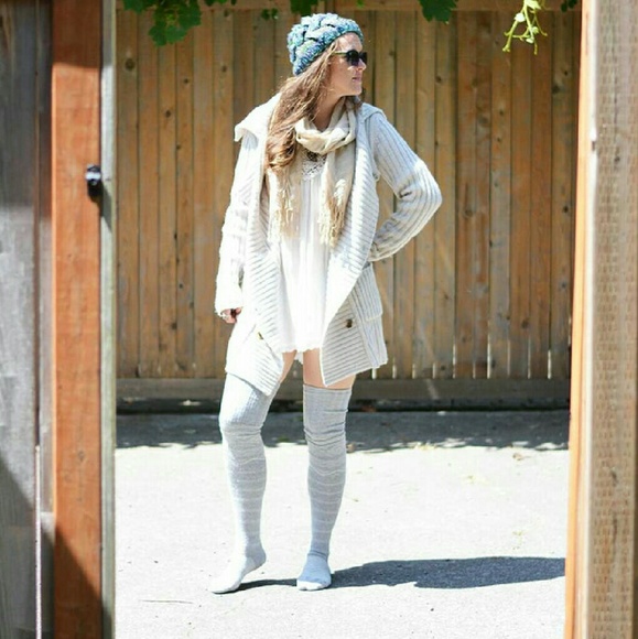 👣Peony & Moss Scandinavian Thigh High Socks 👣