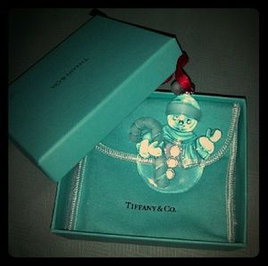 Tiffany Snowman with Candy Cane
