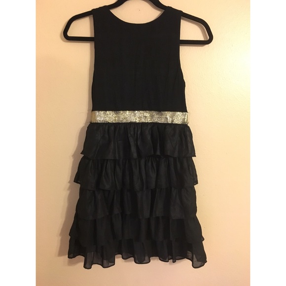 Forever 21 Black Ruffle Tier Dress size Small