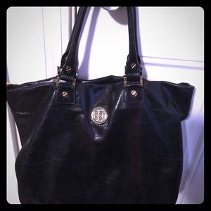 Tory Burch black leather bag 12x14