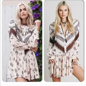 Host Pick X2 Free People Heart Printed Mini Dress