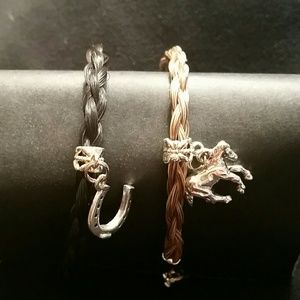 Bracelet set horse shoe/ horse charm