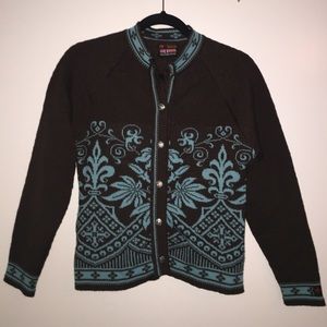 Norwegian wool cardigan sweater