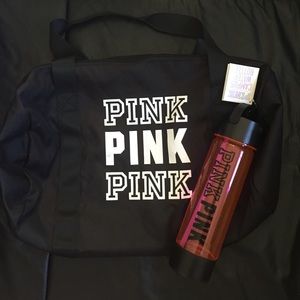 Victoria Secret PINK, duffle bag and water bottle