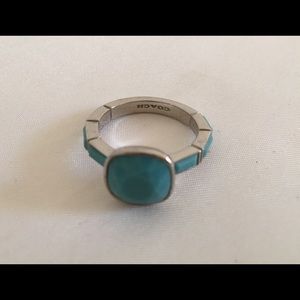 Coach Blue Gem Ring