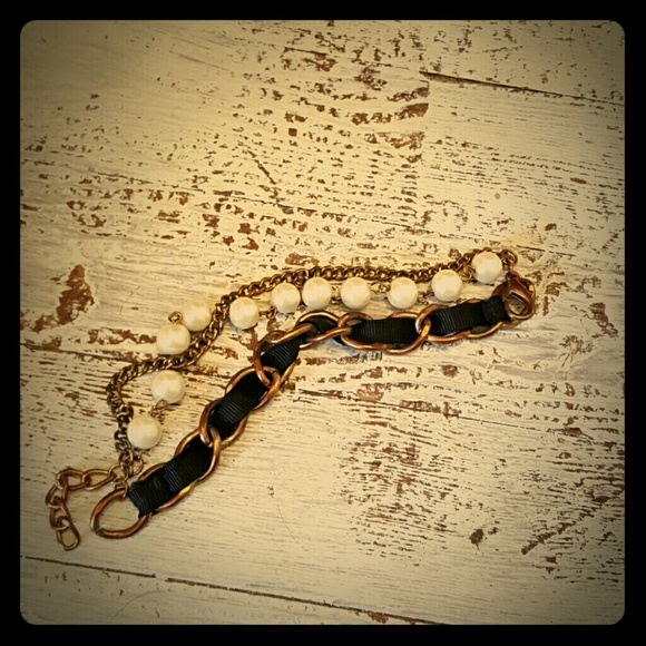 Faux Pearl Statement Bracelet