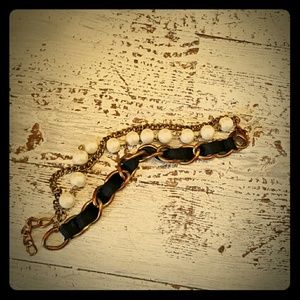 Faux Pearl Statement Bracelet