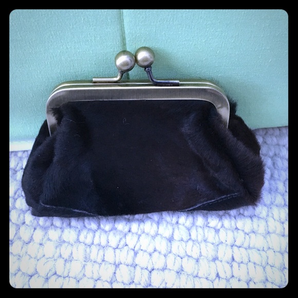 New Brown Fur Change Purse