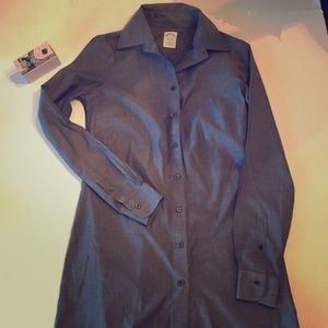 Brooks Brothers gray shirtdress, 2