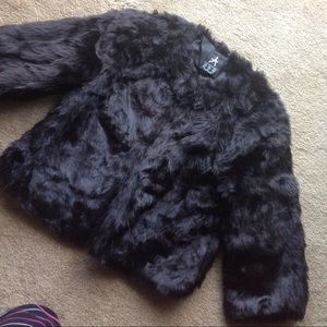 NWT Black Faux Fur Jacket