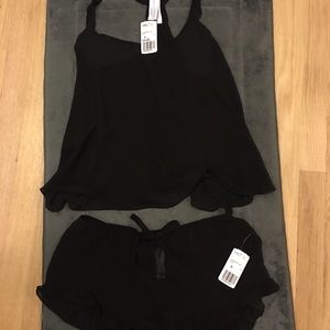 Black forever 21 sheer pj set