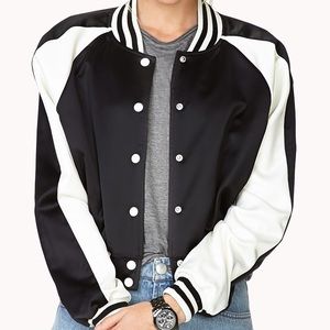 Fresh Satin Varsity Jacket