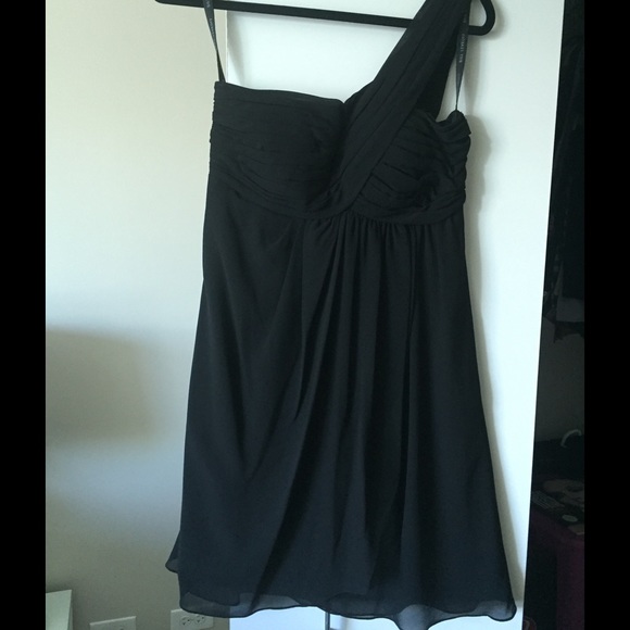 One Shoulder Black Dress