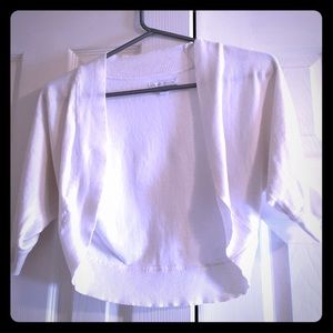 NY&Co white cropped cardigan