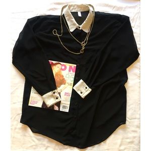 AA Oversized Chiffon Bottom Down