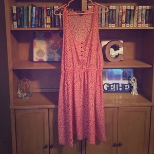 Pink and Black Mini Triangle Print Dress