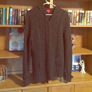 Hooded Zip up Cardigan