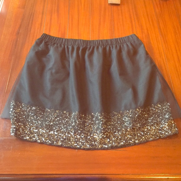 Black and Gold Mesh Skirt