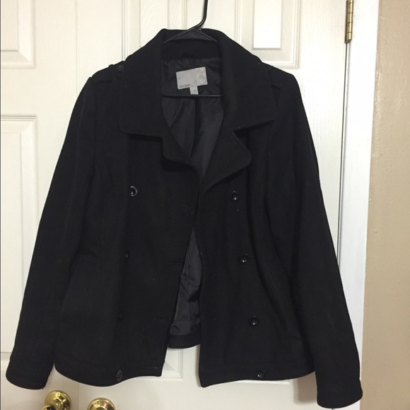 Old navy black pea coat