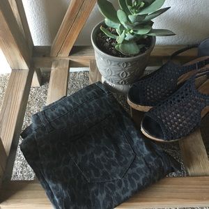 Cheetah print denim