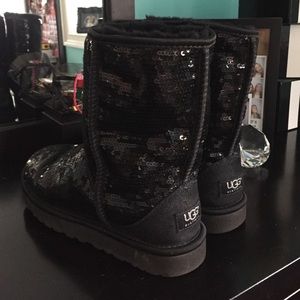 Authentic classic Sequined black Uggs