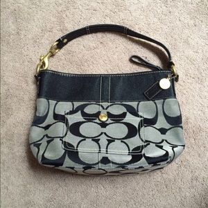 Coach Black and Gray Shoulder Bag