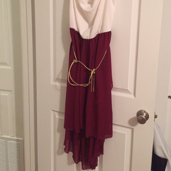 High Low Strapless Dress by Deb